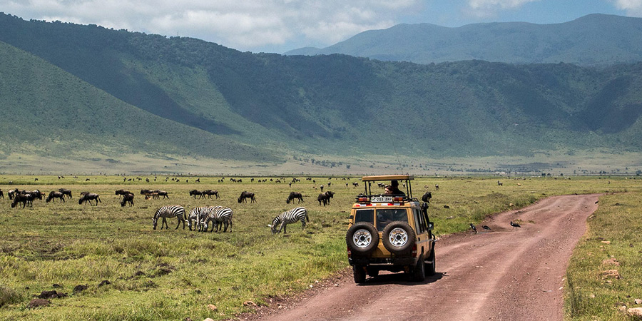 How far is it from the Serengeti to the Ngorongoro Crater?